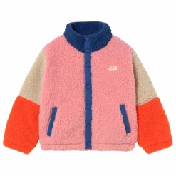 Veste Façon Sherpa Colorblock | Bleu