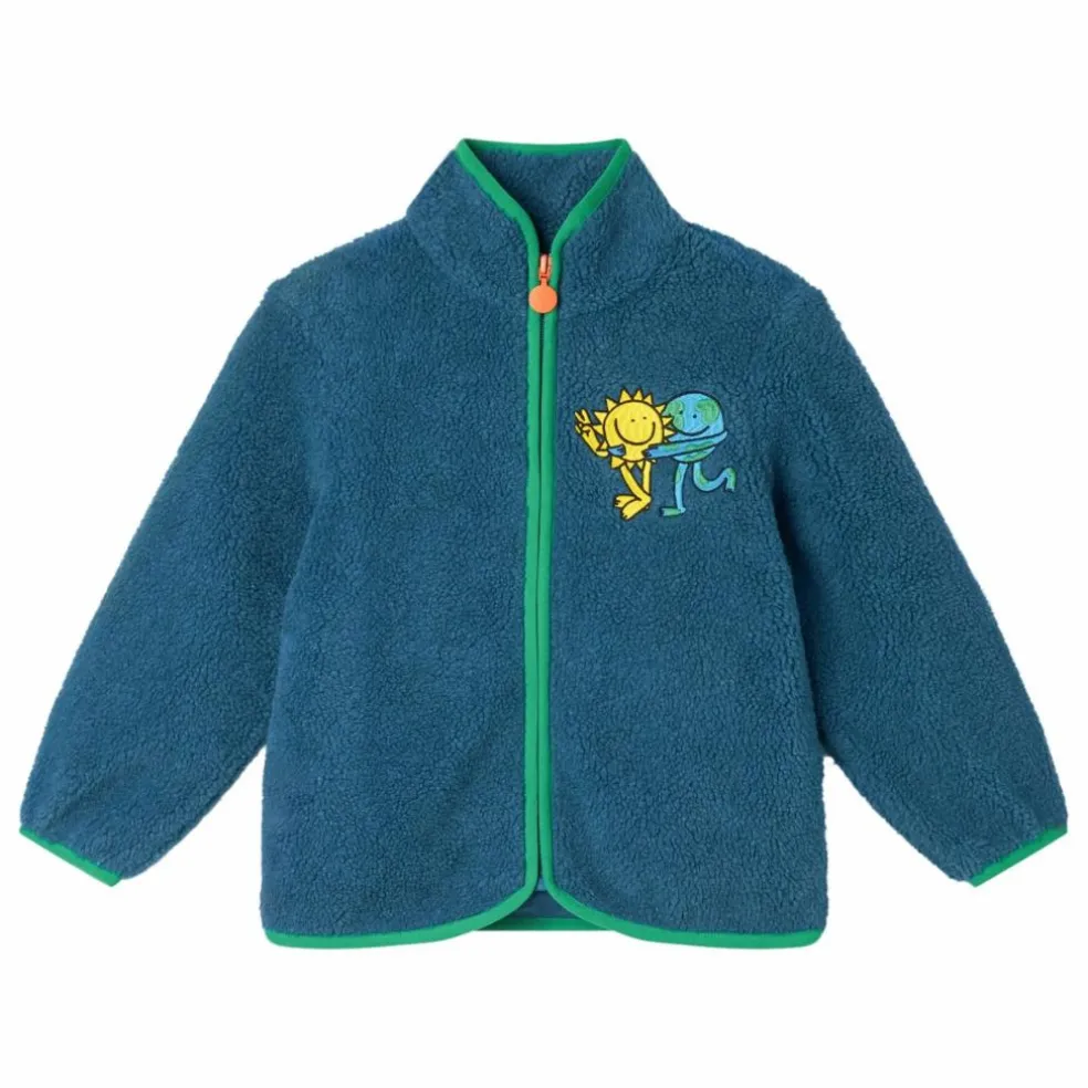Veste Façon Sherpa Terre | Bleu