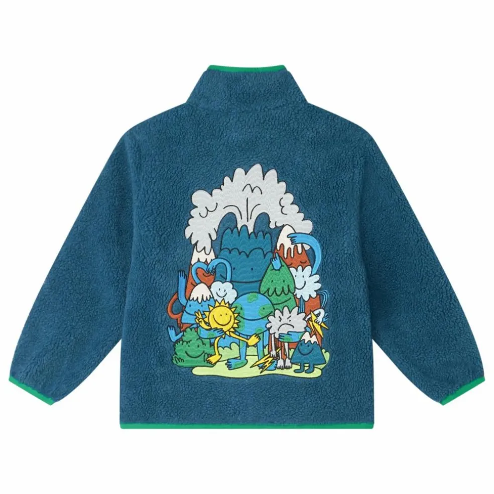 Veste Façon Sherpa Terre | Bleu