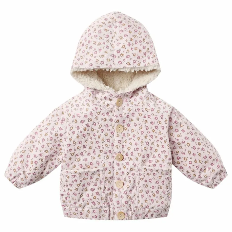 Veste Fleurie Velours Côtelé Bio | Lilas