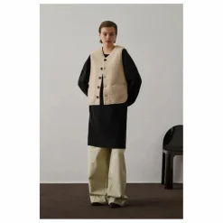 Veste Fusil Façon Fourrure | Ecru