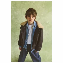 Veste Hold Ya Horses Col Sherpa Cuir | Marron foncé