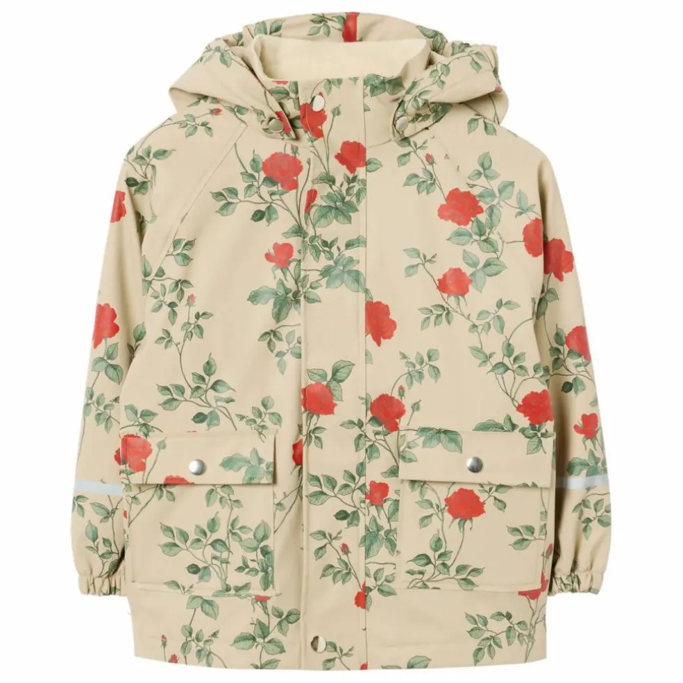 Veste Imperméable Roses | Ecru