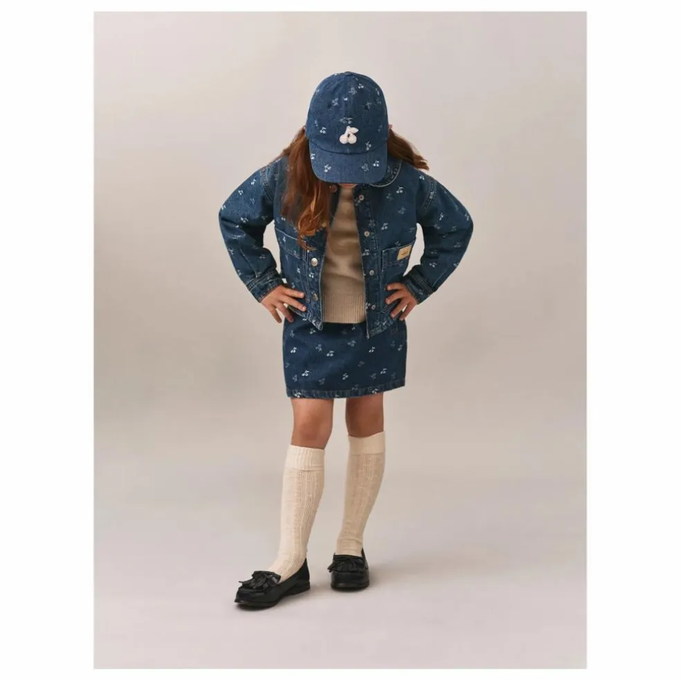 Veste Jean Jalia Jacquard | Bleu jean