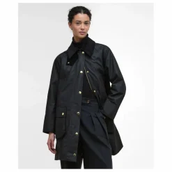 Veste Longue Beadnell Cirée | Noir