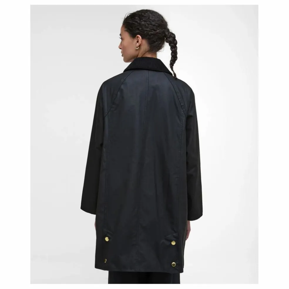 Veste Longue Beadnell Cirée | Noir