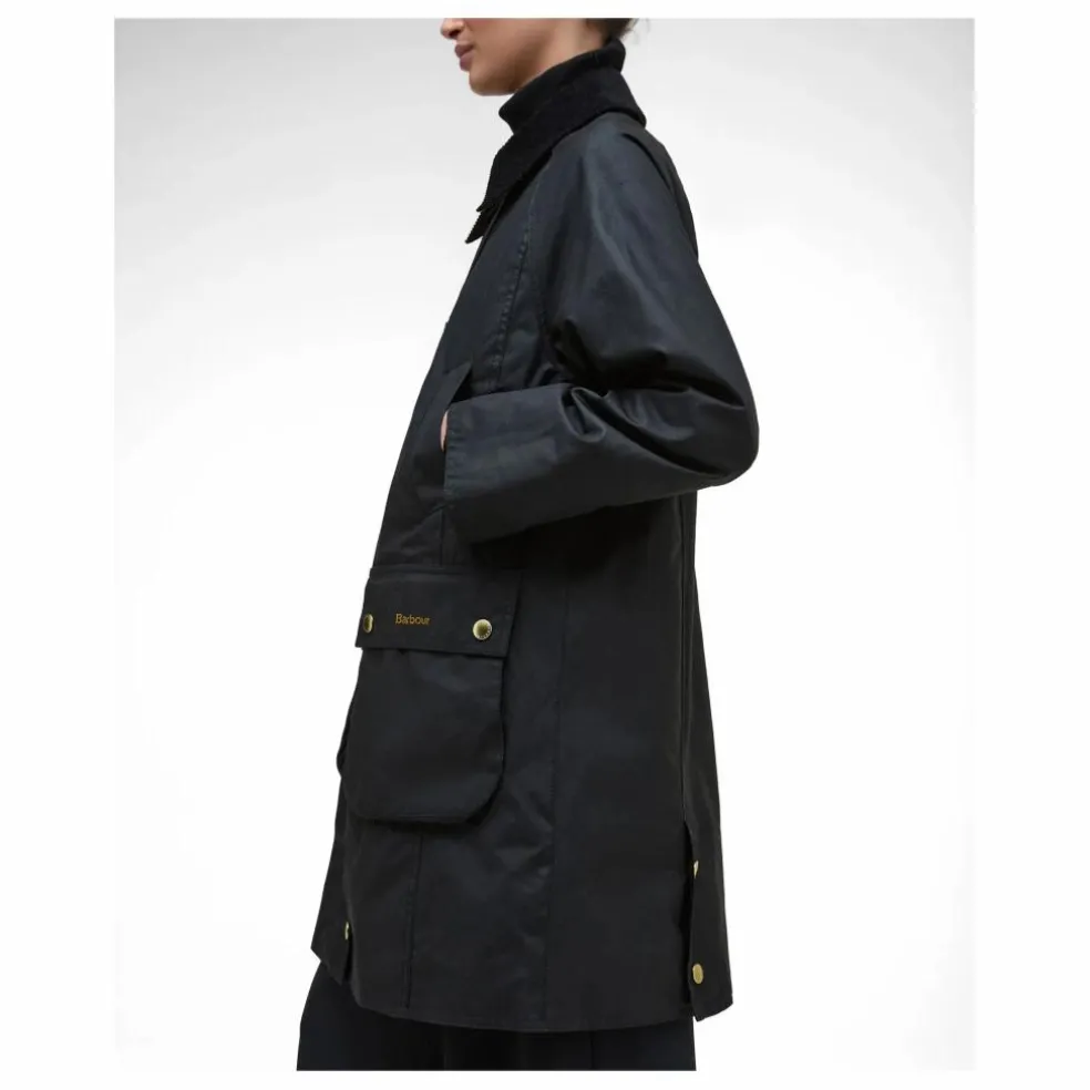 Veste Longue Beadnell Cirée | Noir