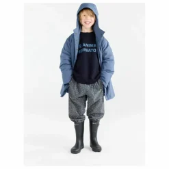 Veste Longue Lion Fibres Recyclées | Bleu gris