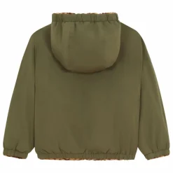 Veste longue moltonnée | Vert kaki