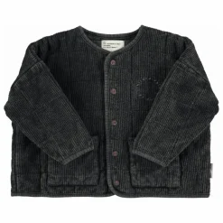 Veste Matelassée Côtelée Coton Bio | Noir