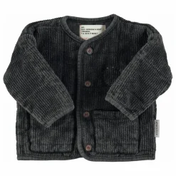Veste Matelassée Côtelée Coton Bio | Noir