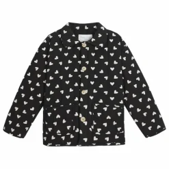 Veste Matelassée Cœurs | Noir