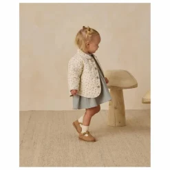 Veste Matelassée Fleurie Gaze de Coton Bio | Ecru