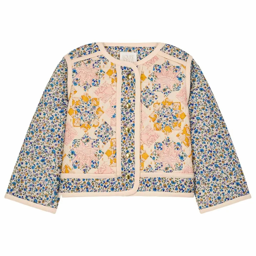 Veste Matelassée Orishane Patchwork | Bleu