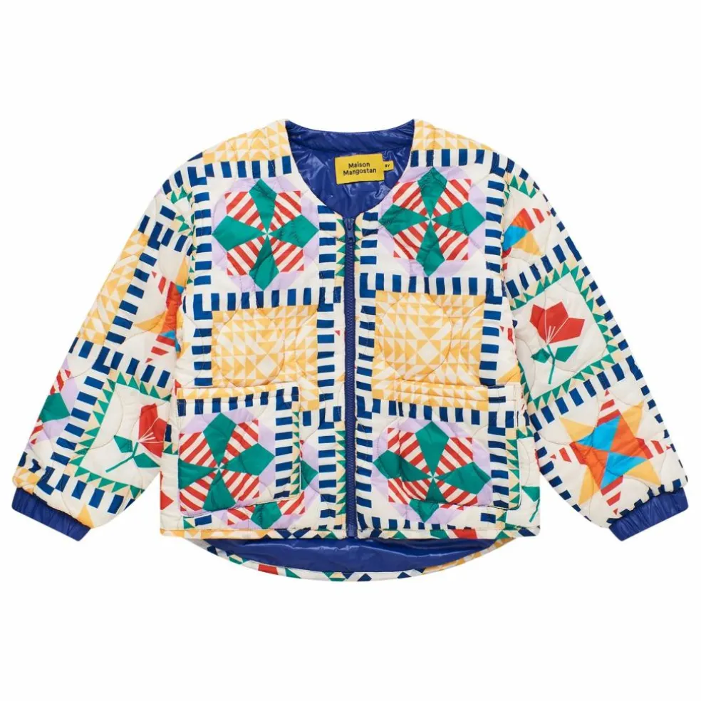 Veste Matelassée Patchwork | Bleu