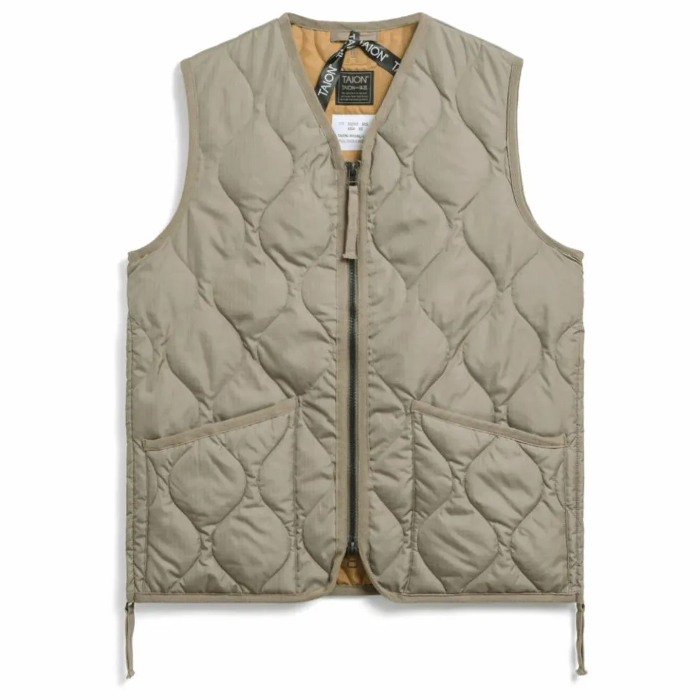 Veste Matelassée Sans Manches Military | Camel