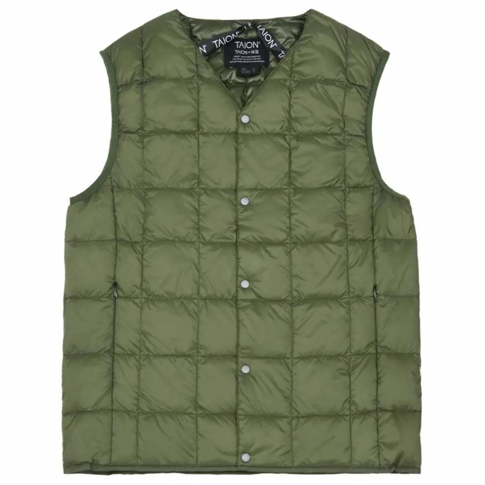 Veste Matelassée Sans Manches | Vert olive