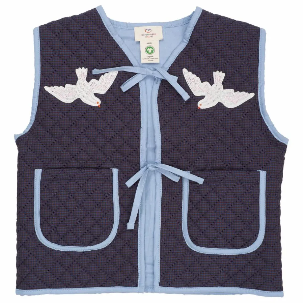 Veste Matelassée Sans Manches Coton Bio | Bleu marine