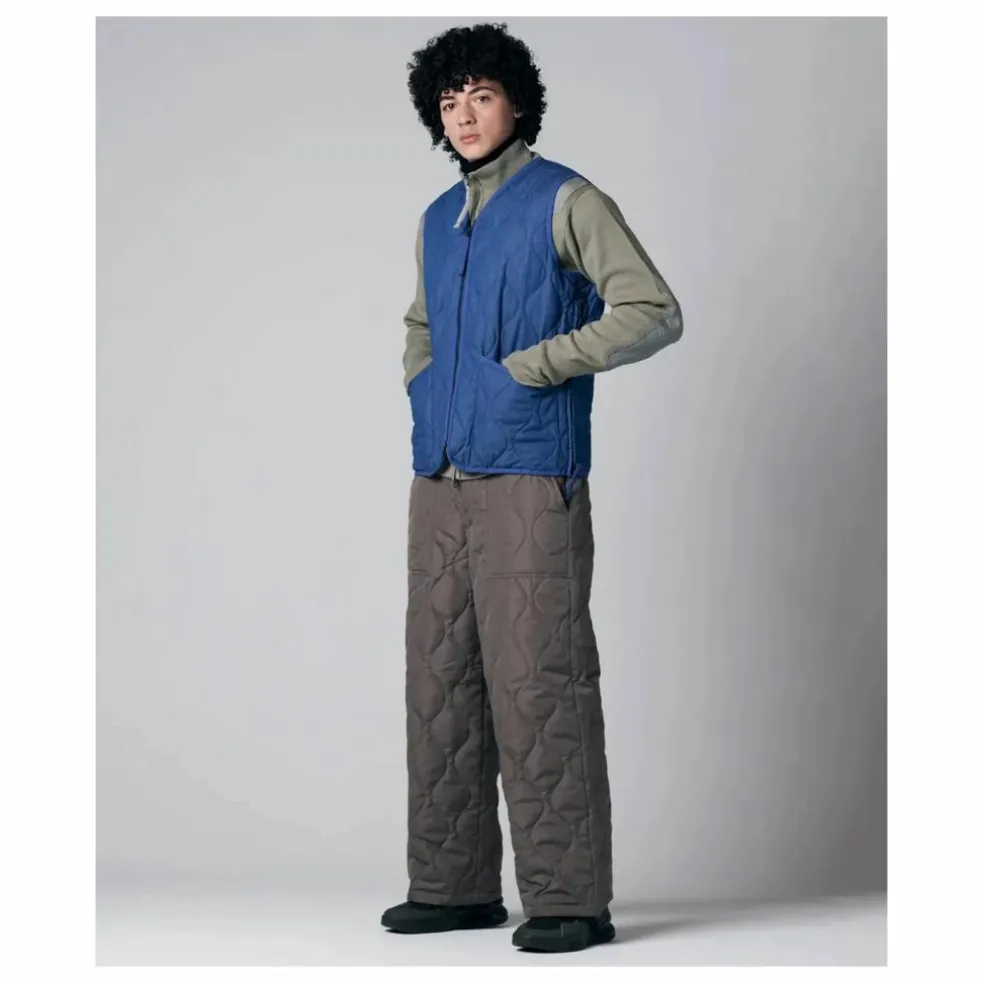 Veste Militaire Sans Manche Unisexe Col V | Bleu indigo