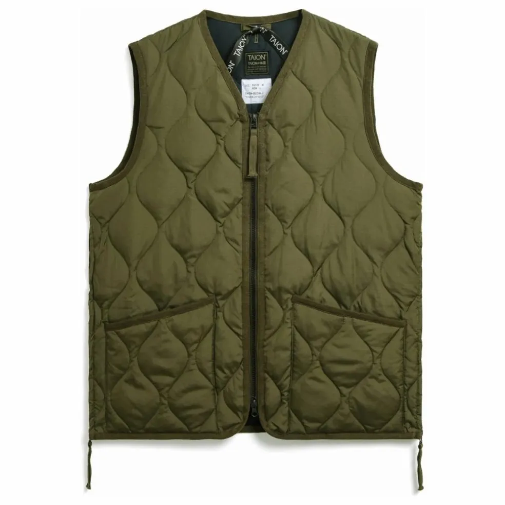 Veste Militaire Sans Manche Unisexe Col V | Olive