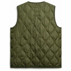 Veste Militaire Sans Manche Unisexe Col V | Olive