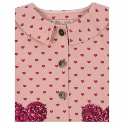 Veste Nola Cœurs Coton Bio | Rose