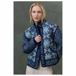 Veste Omotayo Midnight Star Patchwork Coton Bio - Collection Femme | Bleu