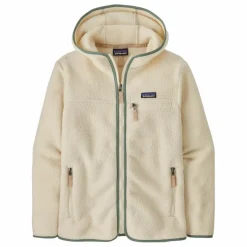 Veste Polaire à Capuche Retro Pile Fibres Recyclées | Beige