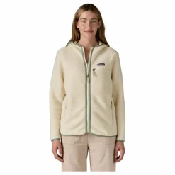 Veste Polaire à Capuche Retro Pile Fibres Recyclées | Beige