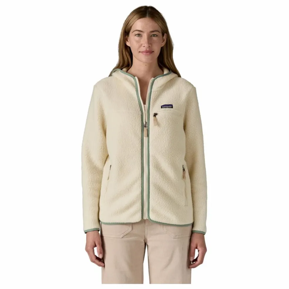 Veste Polaire à Capuche Retro Pile Fibres Recyclées | Beige