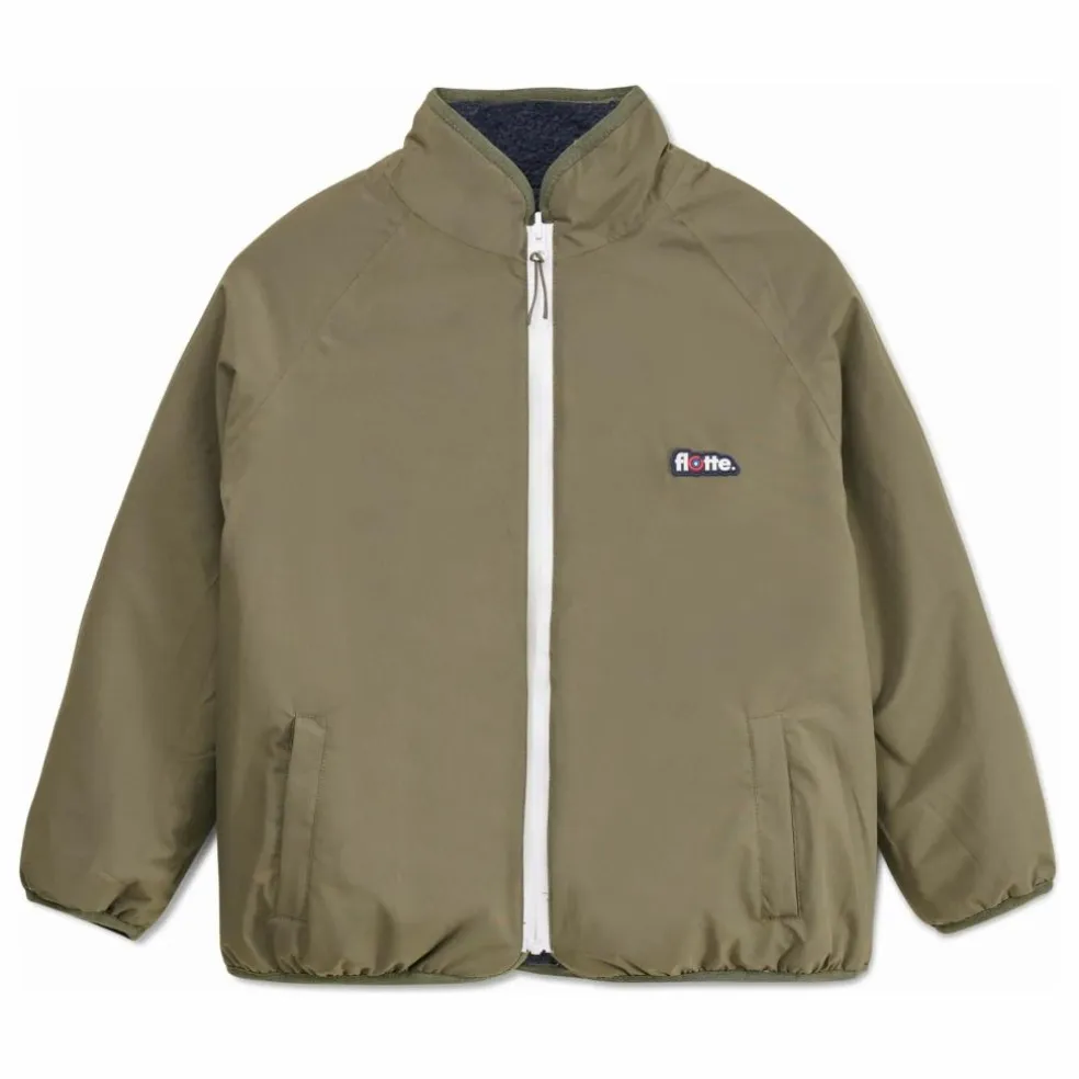 Veste Polaire Réversible Monceau Fibres Recyclées | Vert kaki