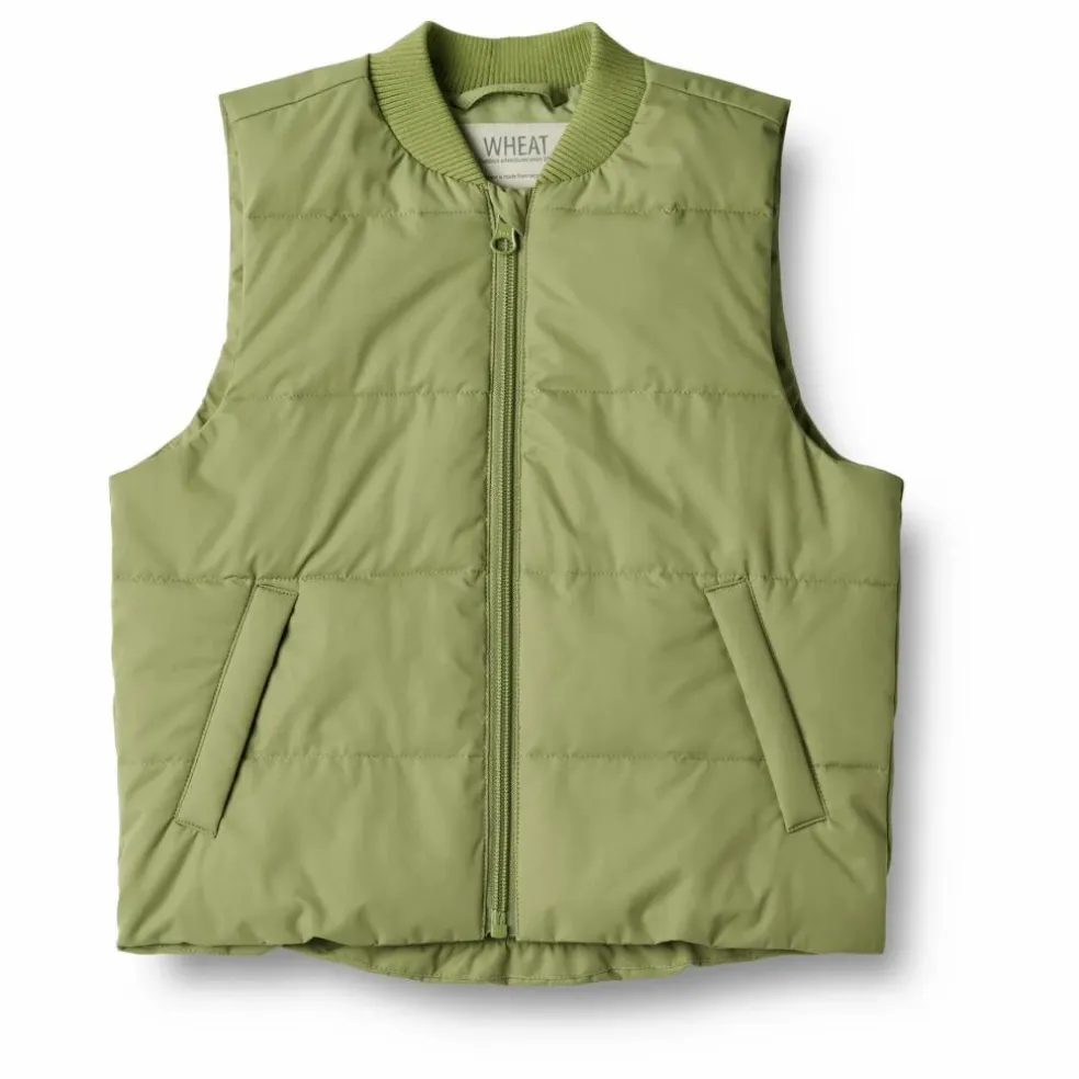 Veste Puffer Sans Manches Andre Unie Fibres Recyclées | Vert