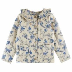 Veste Quiltée Fleurie | Ecru