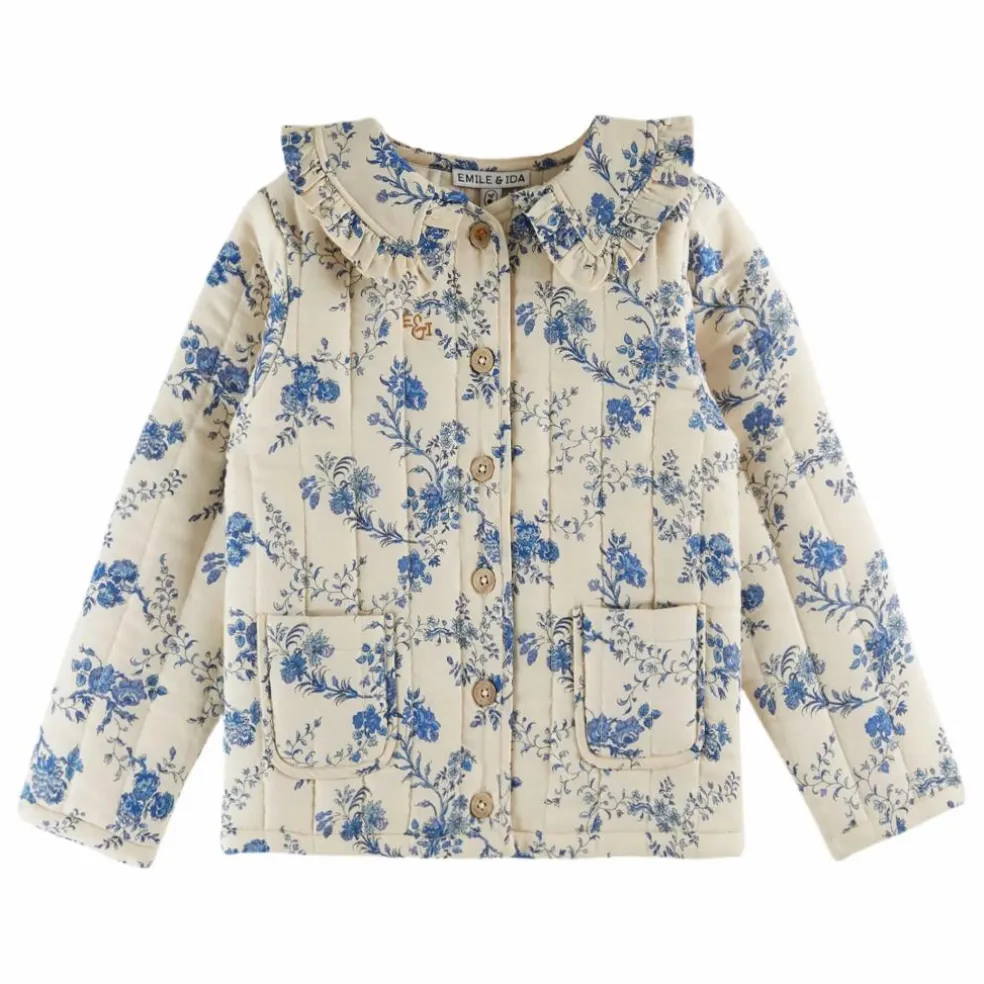 Veste Quiltée Fleurie | Ecru