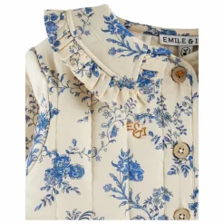 Veste Quiltée Fleurie | Ecru