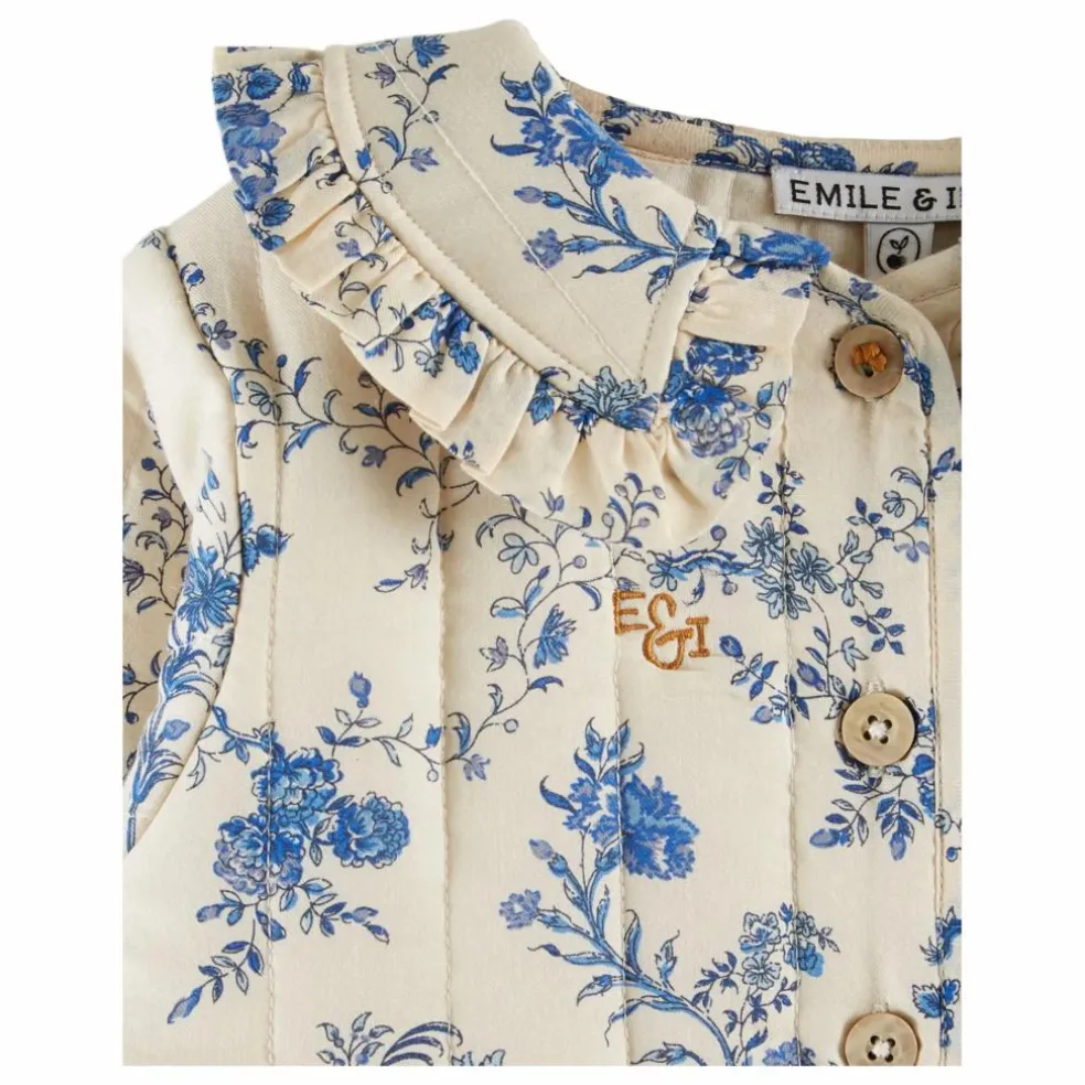 Veste Quiltée Fleurie | Ecru