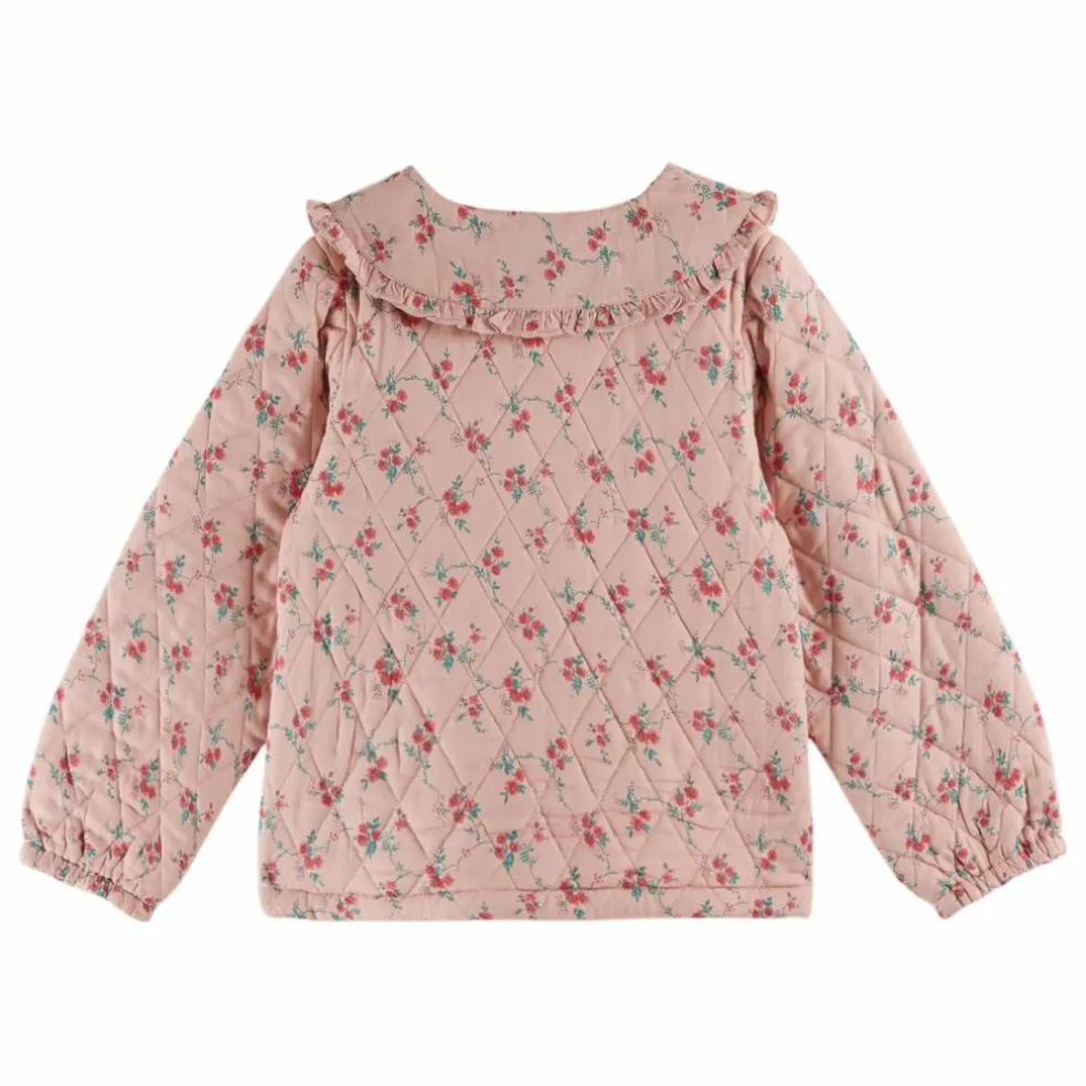 Veste Quiltée Fleurie | Rose