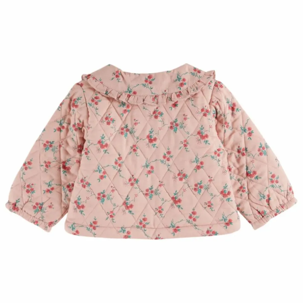 Veste Quiltée Fleurie | Rose
