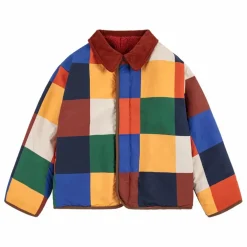 Veste Réversible Carreaux Fibres Recyclées | Rouge