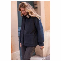 Veste Réversible Coton Velours Côtelé Brune - Collection Femme | Bleu