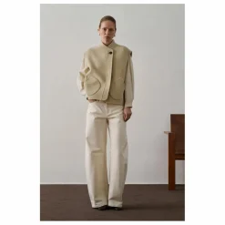 Veste Sans Manches Adeline Laine | Craie