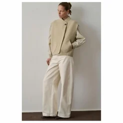 Veste Sans Manches Adeline Laine | Craie