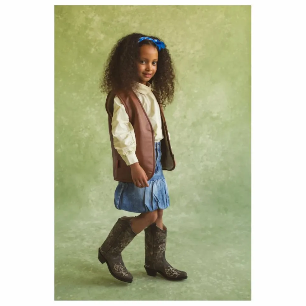Veste Sans Manches Can't Touch This Cuir Nappa | Noisette