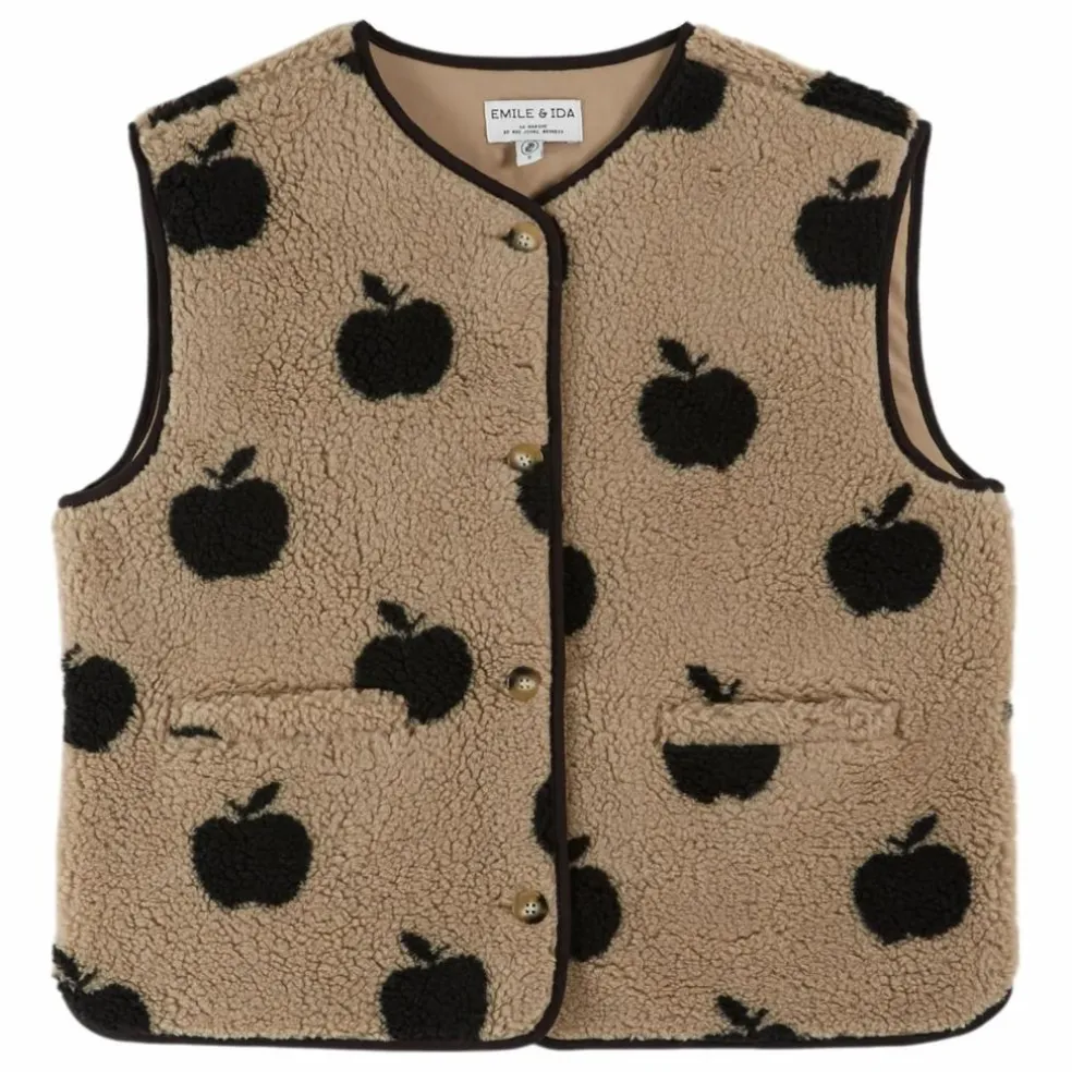 Veste Sans Manches Cassis Pomme | Beige
