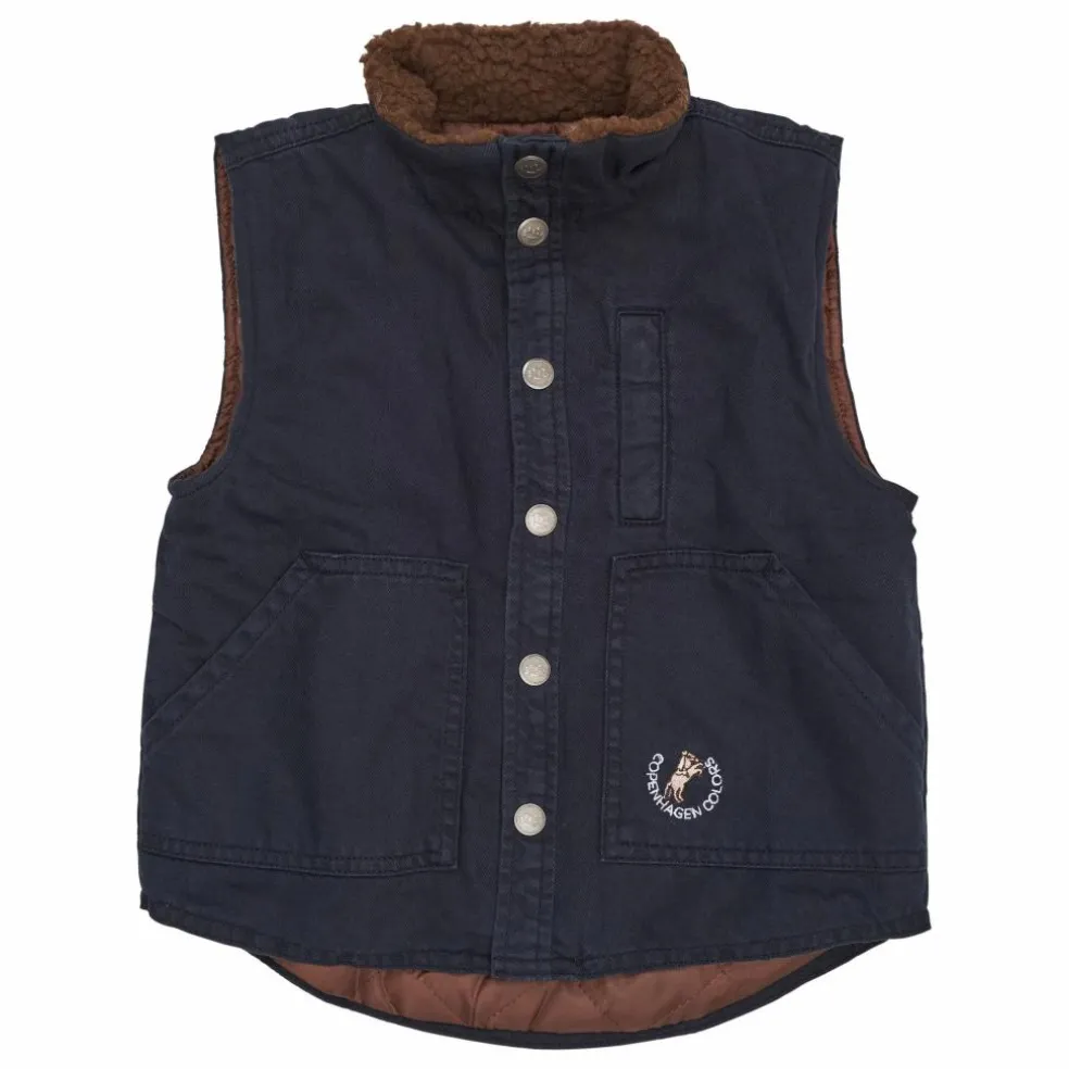 Veste Sans Manches Coton Bio | Bleu marine
