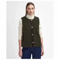 Veste Sans Manches Dulsie Shearling | Vert olive