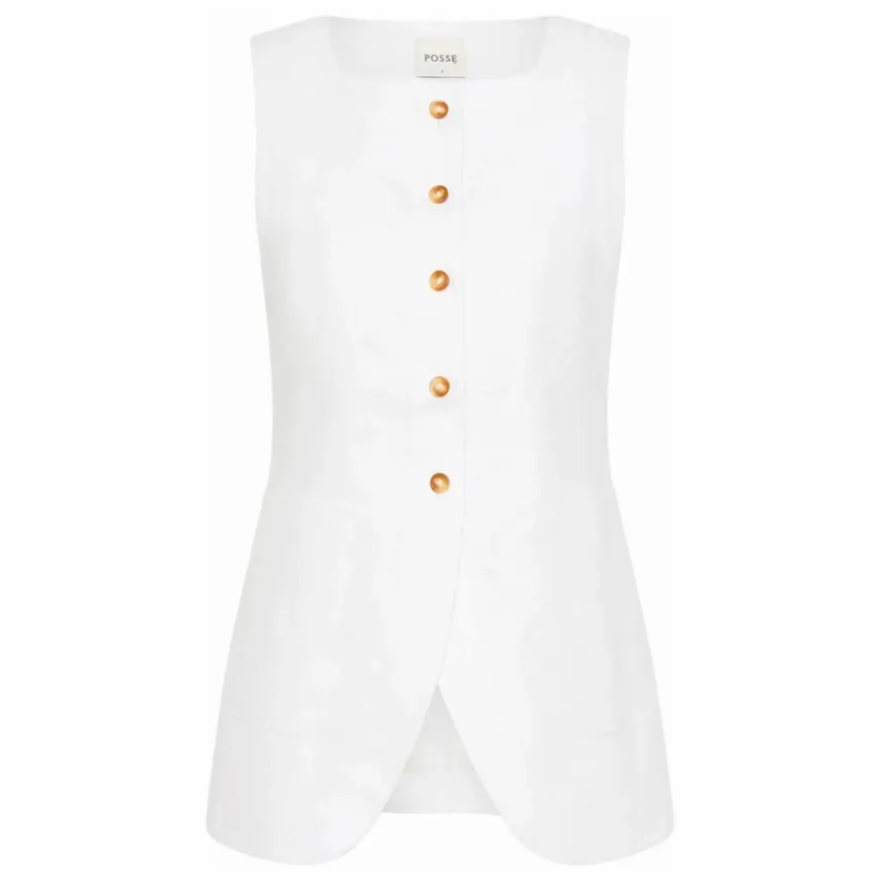 Veste Sans Manches Emma Lin | Ivoire