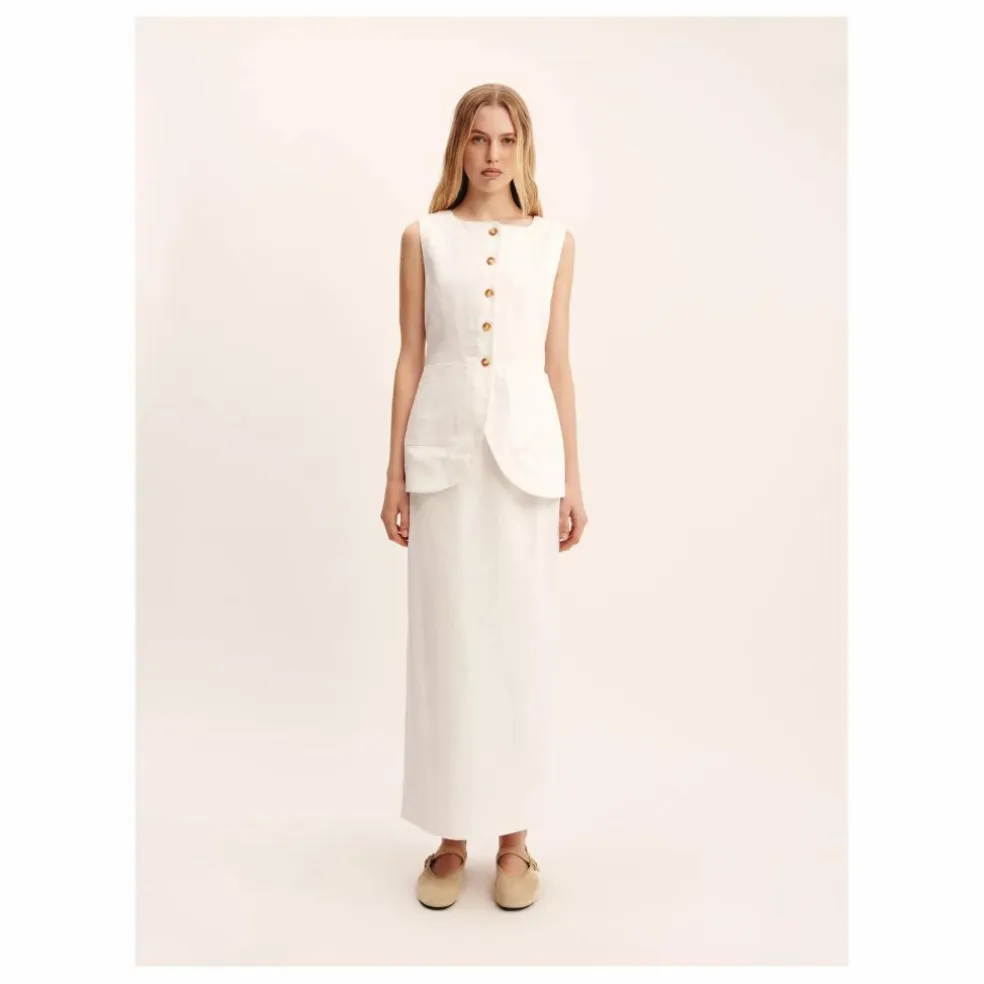 Veste Sans Manches Emma Lin | Ivoire