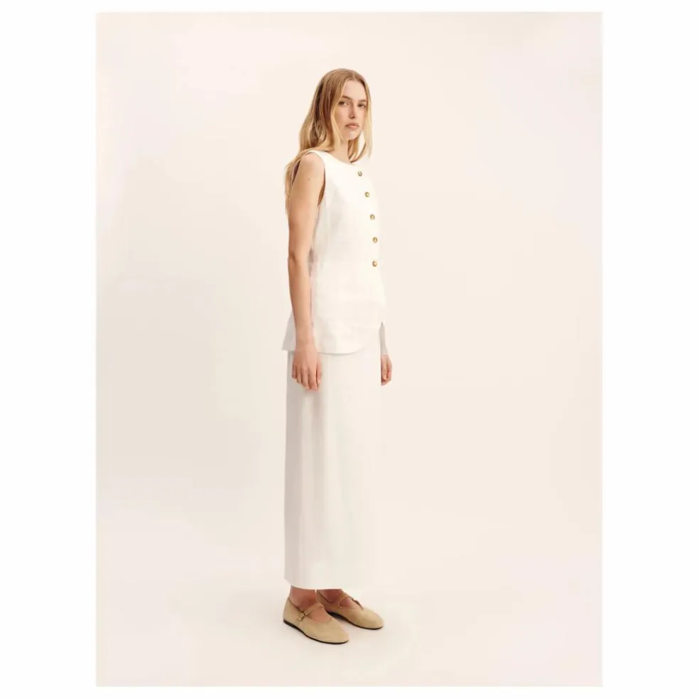 Veste Sans Manches Emma Lin | Ivoire