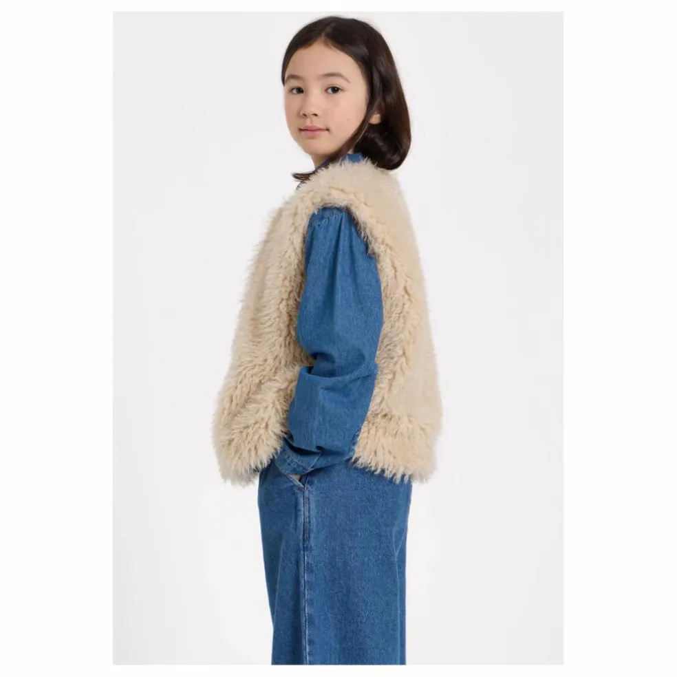 Veste Sans Manches Façon Fourrure Joyce | Beige